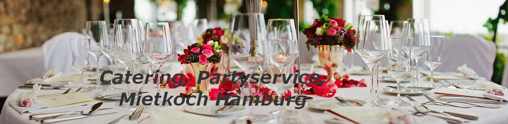 Catering, Partyservice,
Mietkoch Hamburg