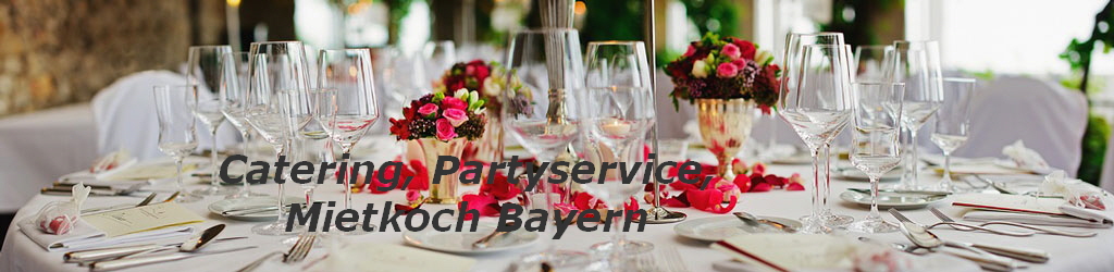 Catering, Partyservice,
Mietkoch Bayern
