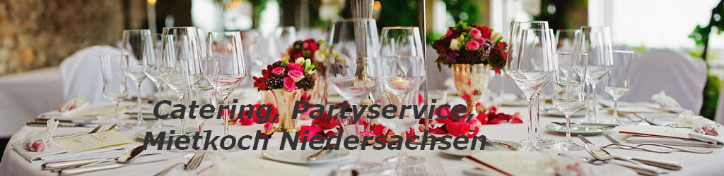 Catering, Partyservice,
Mietkoch Niedersachsen